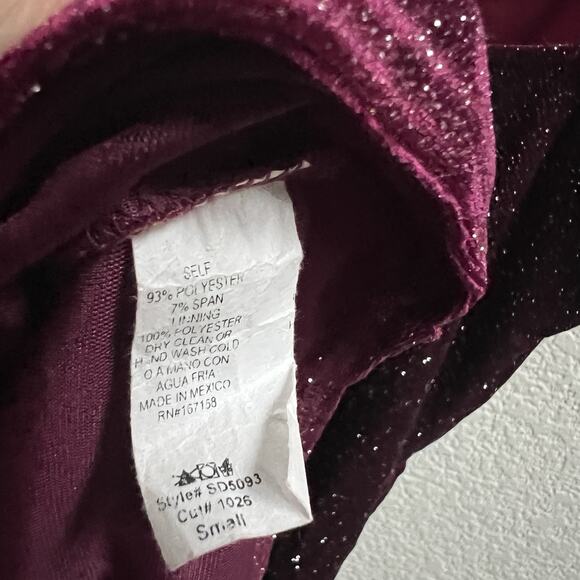 Windsor Mini Dress Purple Burgundy Sparkly Glitter Cocktail Sleeveless NWT Sz S - Picture 5 of 5